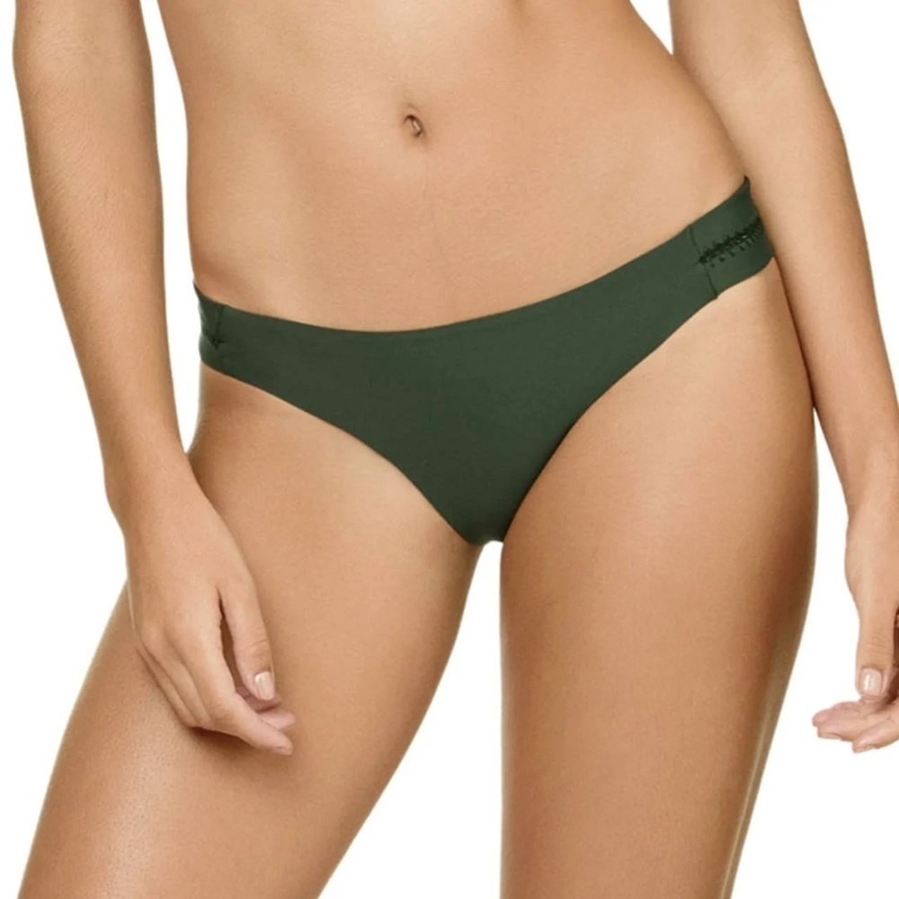 NWT PilyQ Stitched Tab Teeny Bikini Bottom in Envy